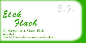 elek flach business card